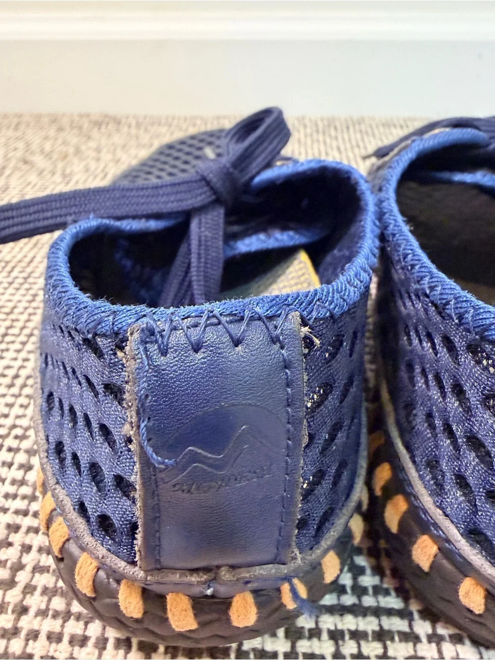 Women’s Navy Blue Breathable Mesh Nautical Lace-Up Shoes